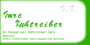 imre kuhtreiber business card